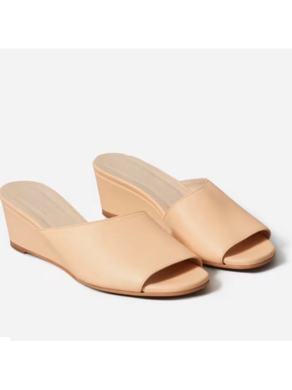 Everlane Apricot Italian Leather Wedges NWB 8